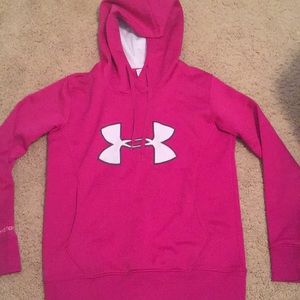 magenta under armour pullover sweatshirt